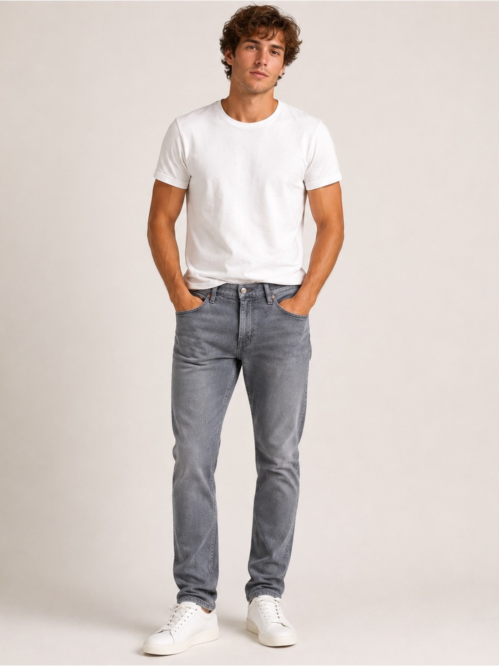 Citizens of Humanity Adler Slim Straight Gray Jeans Men's 32 Premium Stretch USA